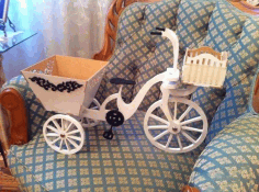 Bike Bicycle with Basket Laser Cut CDR File