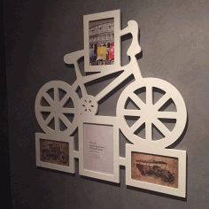 Bike Photo Frame Template Laser Cut CDR File