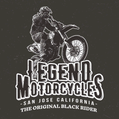Biker Legend Silhouette CDR Vectors File