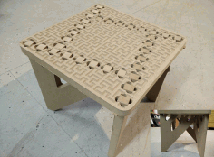Binary tree foot stool CNC Laser Cut Free DXF File