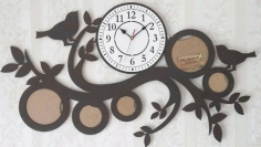 Bird Photo Clock Frame CDR File