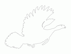 Bird Running Silhouette Free Dxf File For Cnc DXF Vectors File