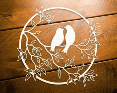 Bird Wall Hanging Decoration CNC Laser Cutting Free CDR File
