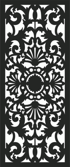 Black Metal Outdoor Privacy Screen DXF File