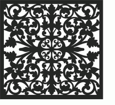 Black Outdoor Metal Privacy Screen Home Depot Panel DXF File