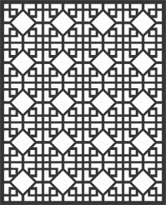 Block Laser Cut Decorative Metal Panel DXF File