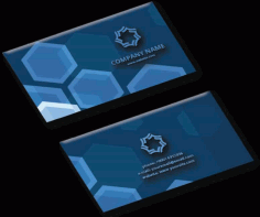 Blue Theme Business Card Template Vector File