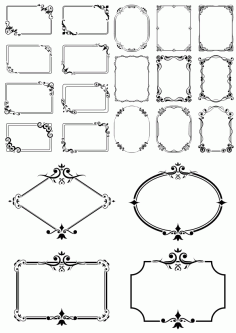 Border Frame Mega Set Free CDR Vectors File