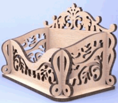 Box card for Laser Cut CNC DXF File