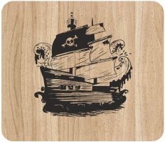 Brainiac’s Ship Laser Engraving Wooden Board CDR File
