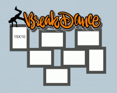 Break Dance Frame Laser Cut CDR File