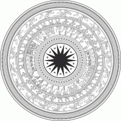Bronze Drum Pattern Free CDR File