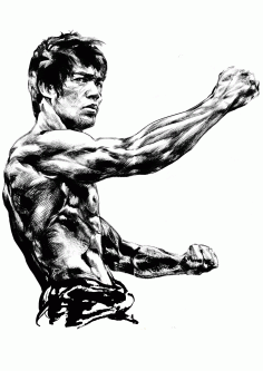 Bruce Lee Vector Laser Cut Free CDR File