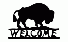 Buffalo Welcome Free DXF Vectors File