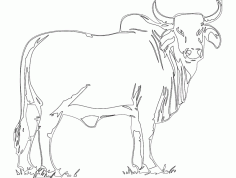 Bull Free Template DXF Vectors File