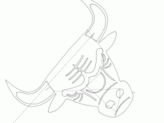 Bull Head Template Free DXF Vectors File