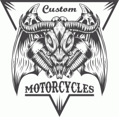 Bull Moto Sticker Free CDR Vectors File