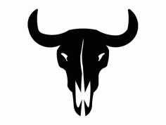 Bull Skull Free DXF Vectors File