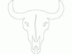 Bull Skull Head DXF File