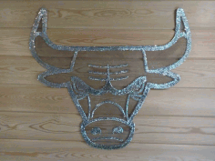 Bull Wall Art Laser Cut Free CDR File