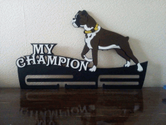 Bulldogs Medal Holder Laser Cut Template Free CDR File