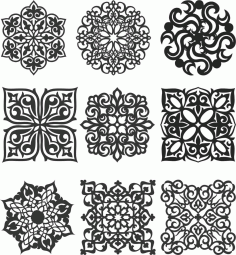 Bunch Of Printed Screen Panel DXF File