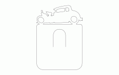 Business Card Holder Car Free DXF Vectors File
