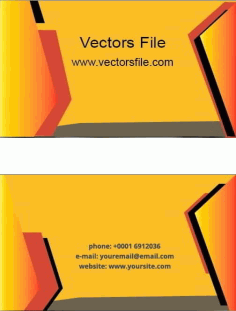 Business Card Template Design Vector File