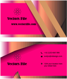 Business Card Templates Modern 3D Design Vector File