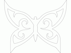 Butterfly 04 Free DXF Vectors File