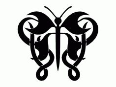 Butterfly 11 Free DXF Vectors File