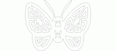 Butterfly Design 03 Free DXF Vectors File