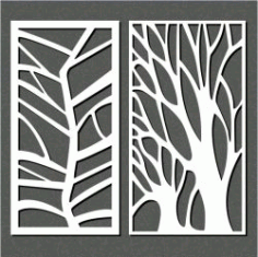 Butterfly Shaped Tree for Laser Cut Cnc CDR File