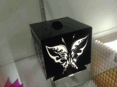 Butterfly Table Lamp Room Decoration Laser Cut DXF File