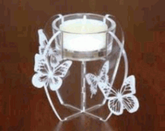 Candle Tray for Laser Cut CNC Template CDR File