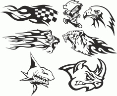 Car Decals Set CDR File