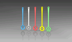 Car Logo Spoon Set DXF File
