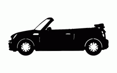Car Mini Convertable Silhouette DXF File