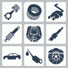 Car Parts Free CDR Vectors File
