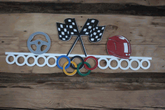 Car Racing Sports Medal Hanger Display Free CDR File