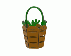 Carrot Easter Basket Laser Cutting Template Free CDR Vectors File