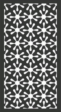 Carved Grill Screen Panel Laser Cutting DXF File