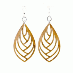 Carved Laser cut Wooden Earrings Free Vector CDR File