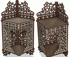 Carved Shelf 6mm Laser Cut CDR File