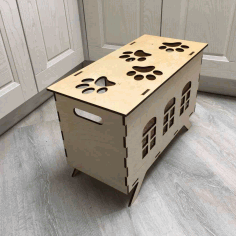 Cat House Template Laser Cut CDR File
