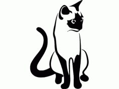 Cat Neutral Slhouette DXF File