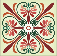 Ceiling Ornaments Panel Pattern Design, Pattern Puzzle Vector File