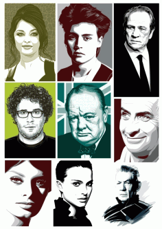 Celebrity Poster Set CDR File