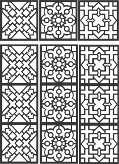Ceramic Privacy Outdoor Screen Panel DXF File