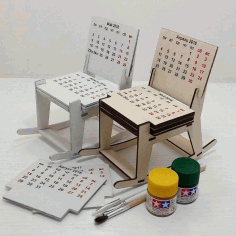 Chair Calendar CNC Laser Cutting Free CDR File